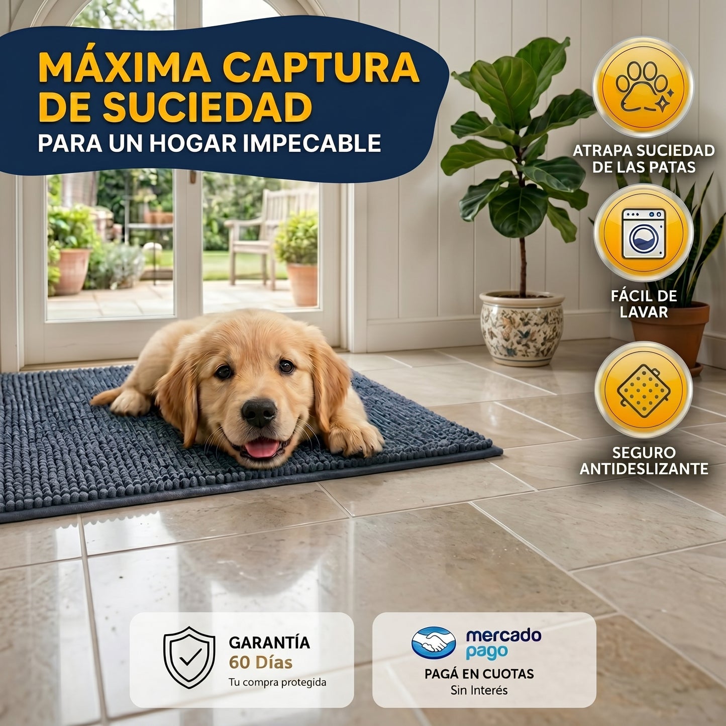 Muddy® - Alfombra antibarro para perros
