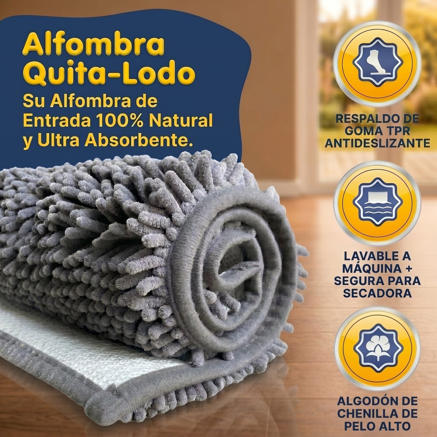 Muddy® - Alfombra antibarro para perros